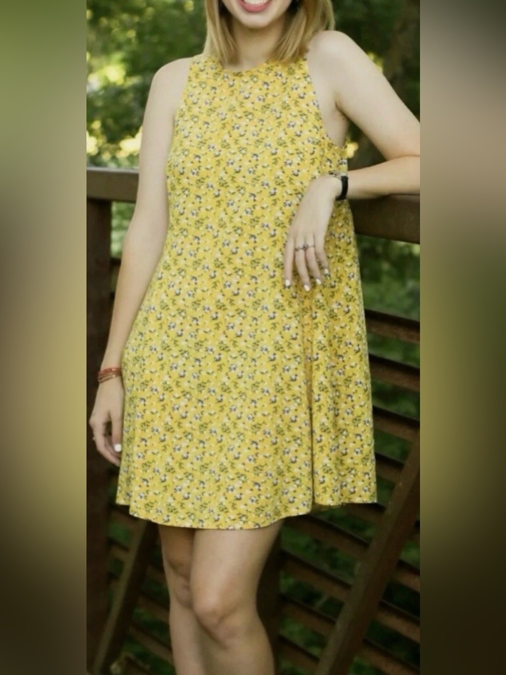Yellow floral Shift Dress